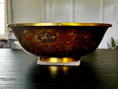 Bol chinois cloisonné à décor floral de la fin du 20e siècle