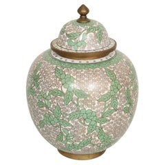 Pot à gingembre à couvercle cloisonné chinois