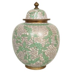 Pot à gingembre à couvercle cloisonné chinois