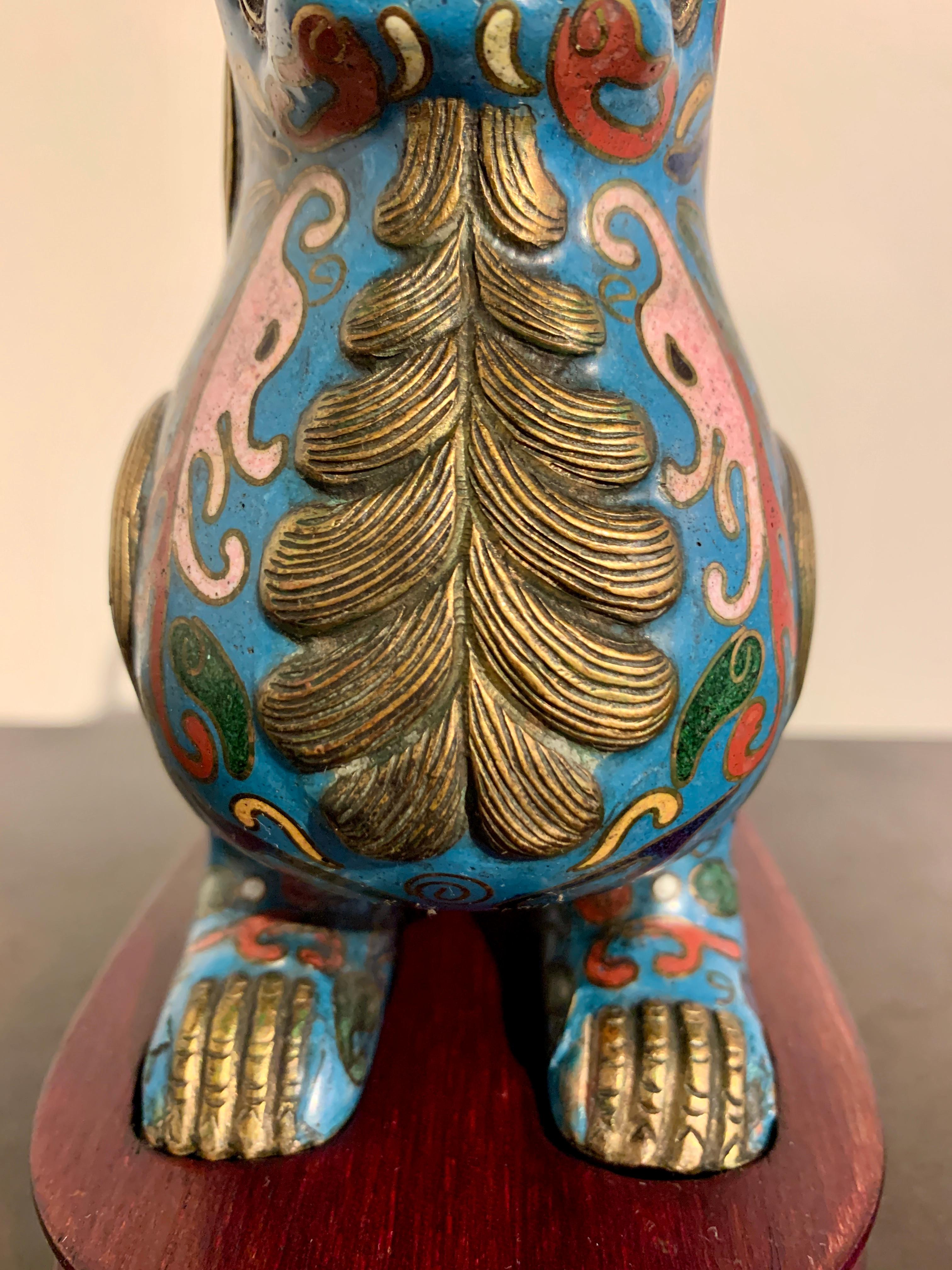Chinese Cloisonne Lion Censer, Early 20th Century, China 4