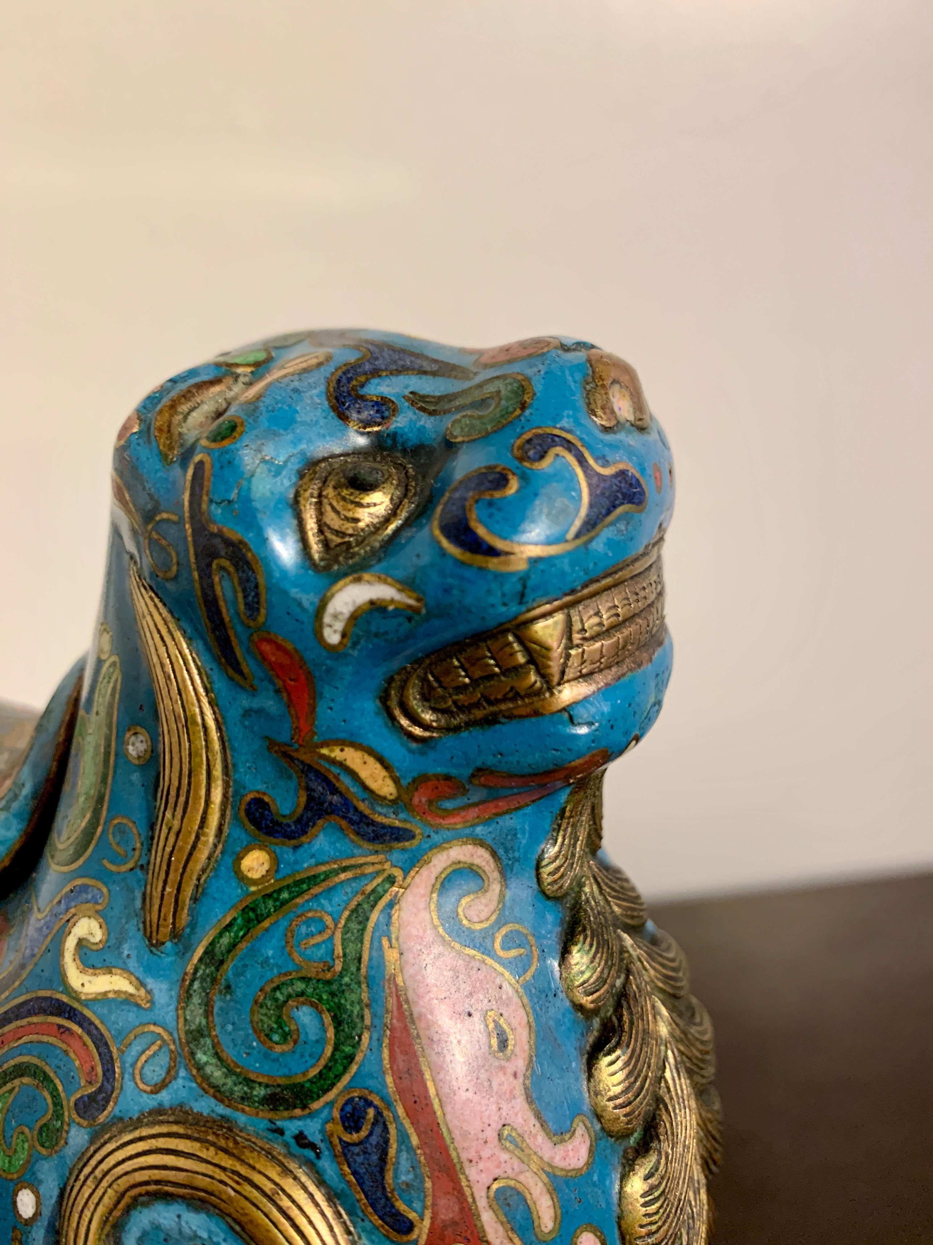 Chinese Cloisonne Lion Censer, Early 20th Century, China 2