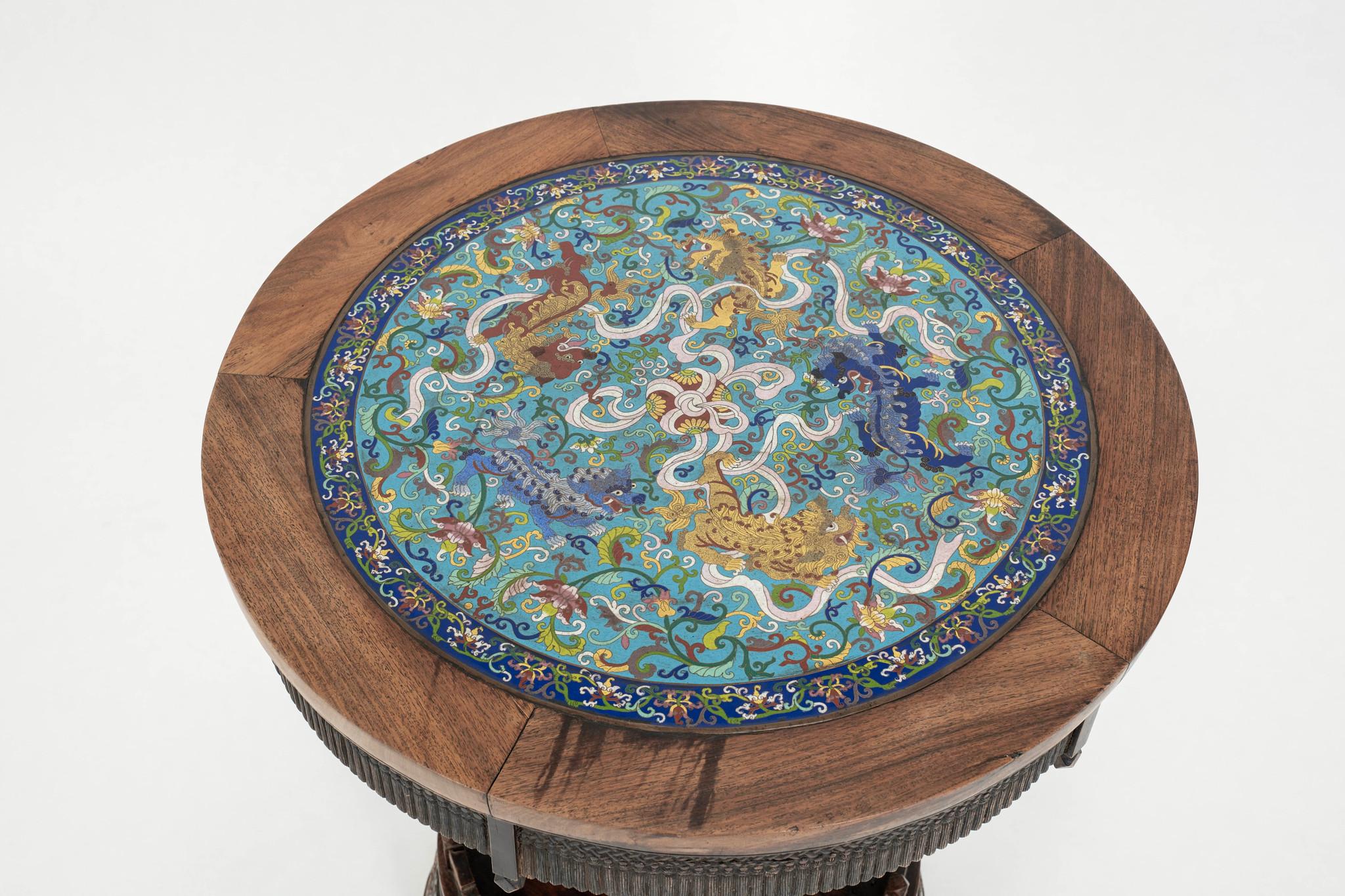 Table cloisonnée chinoise en vente 3