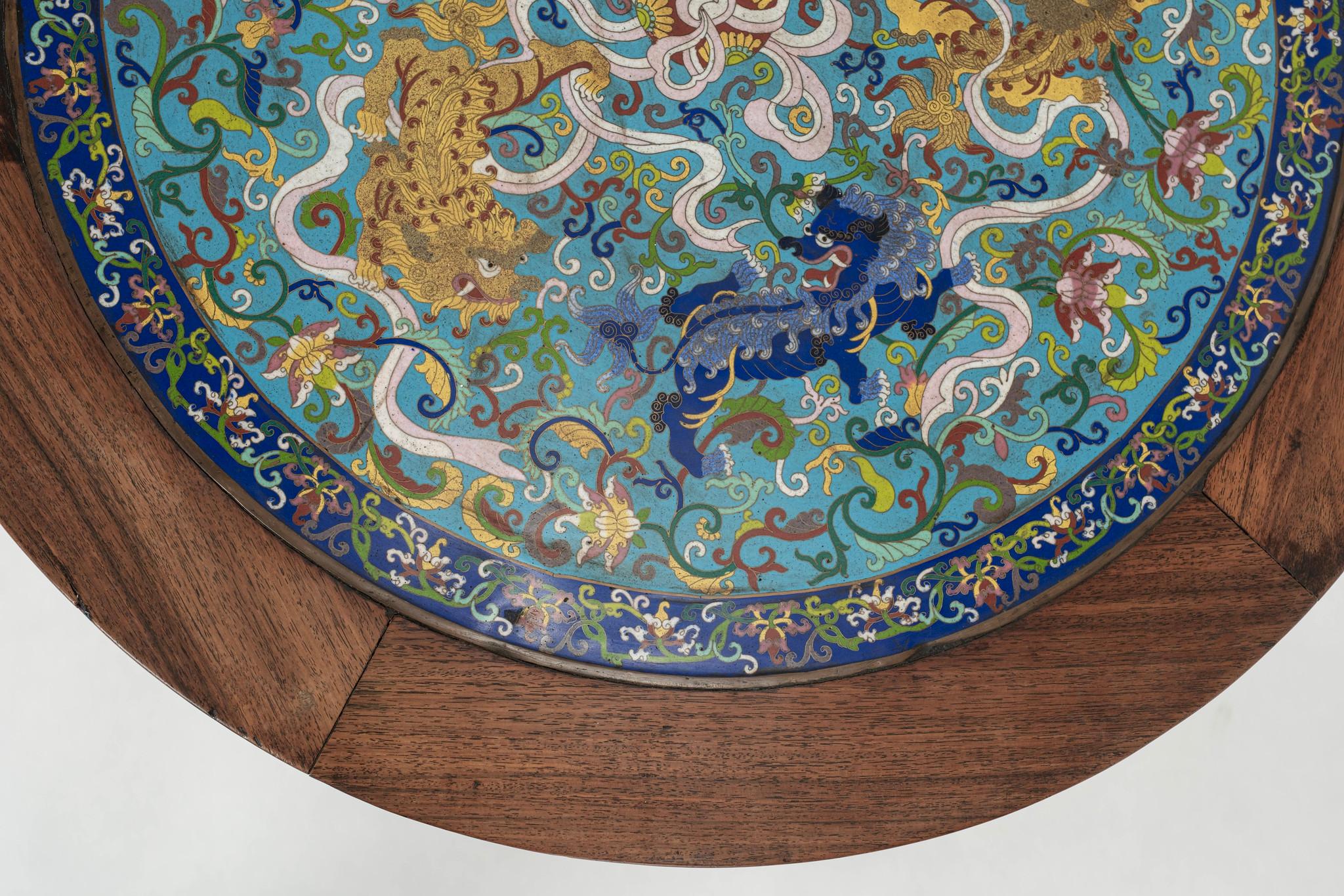 Table cloisonnée chinoise en vente 4