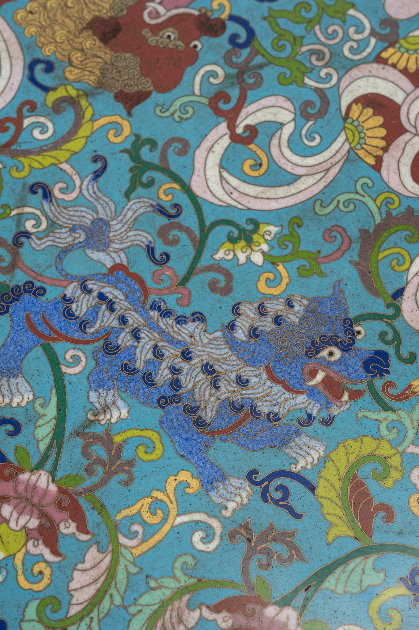 Table cloisonnée chinoise en vente 5