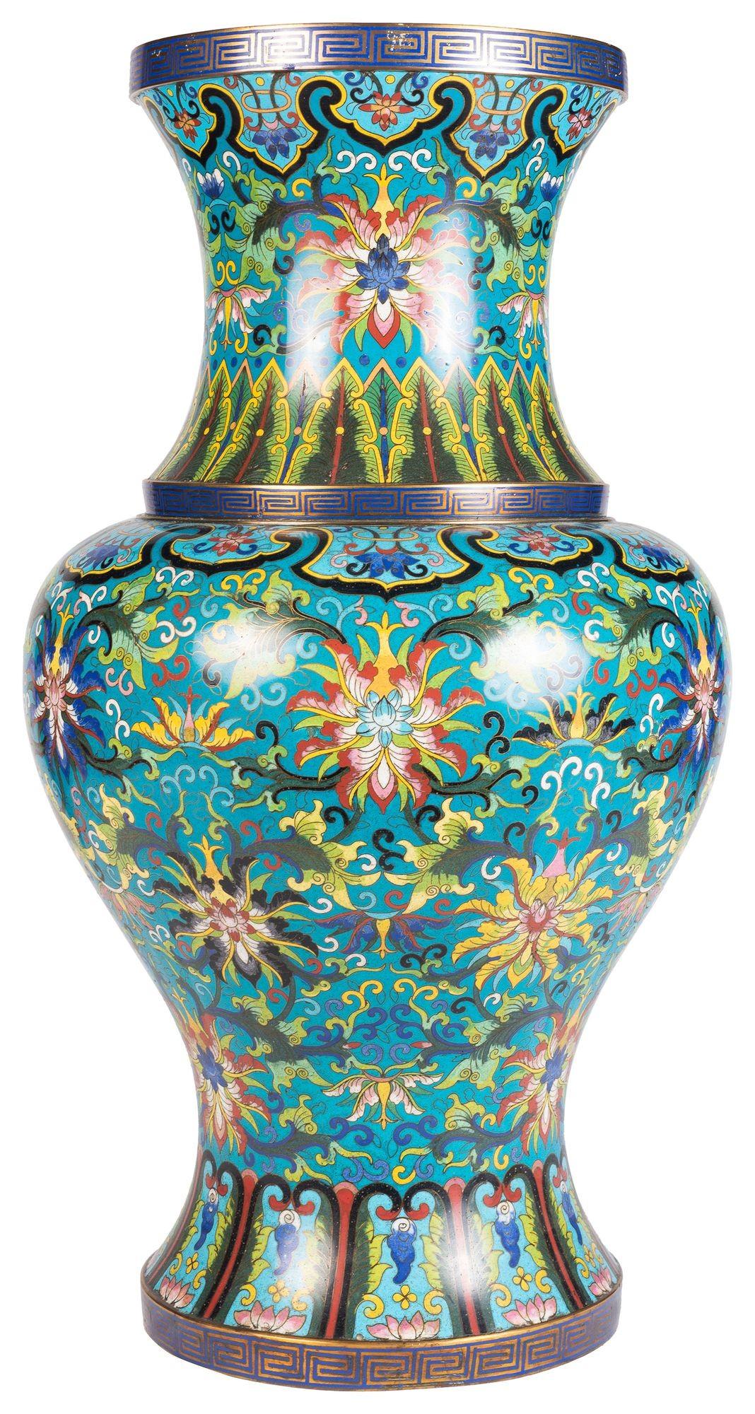 19th Century Chinese Cloisonné vase/ lamp, circa 1880 For Sale