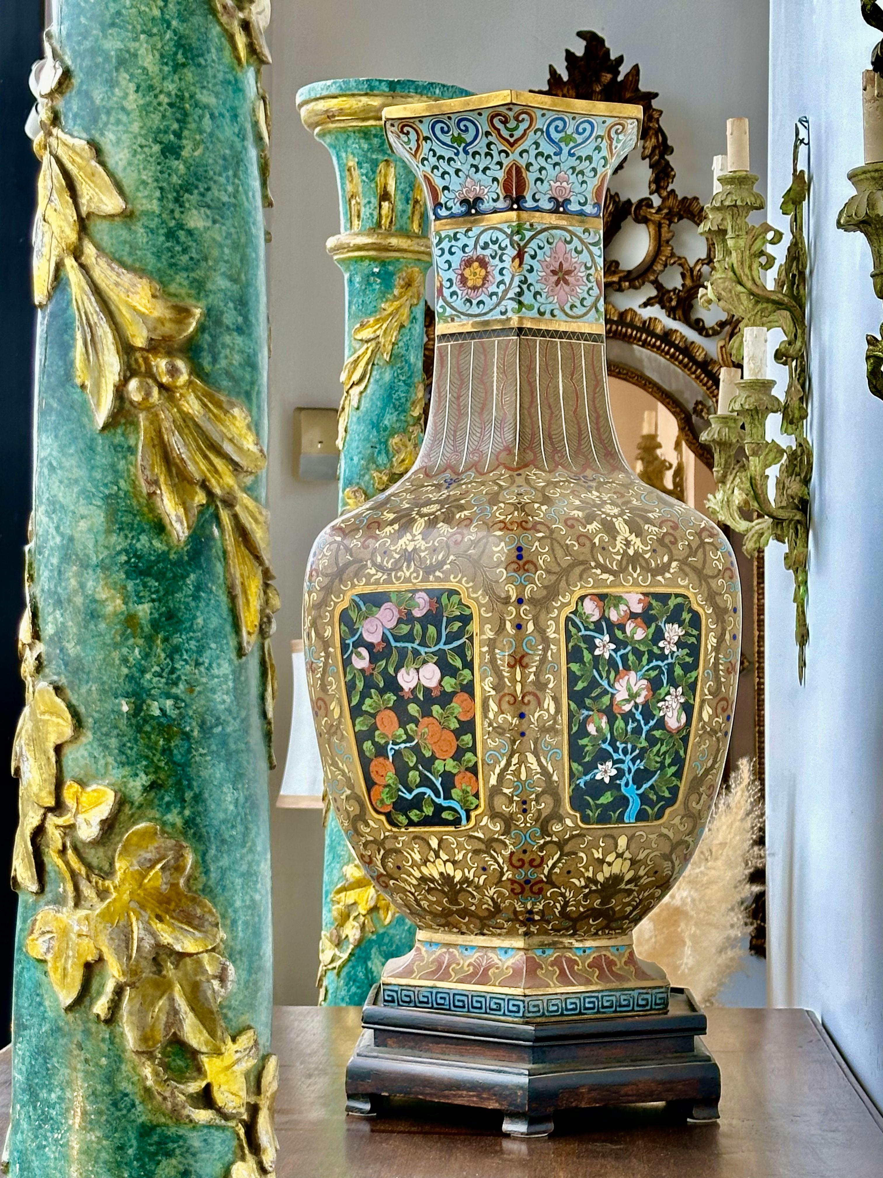 Jarrón chino esmaltado 