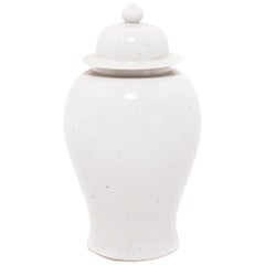 White Glazed Chinese Baluster Jar