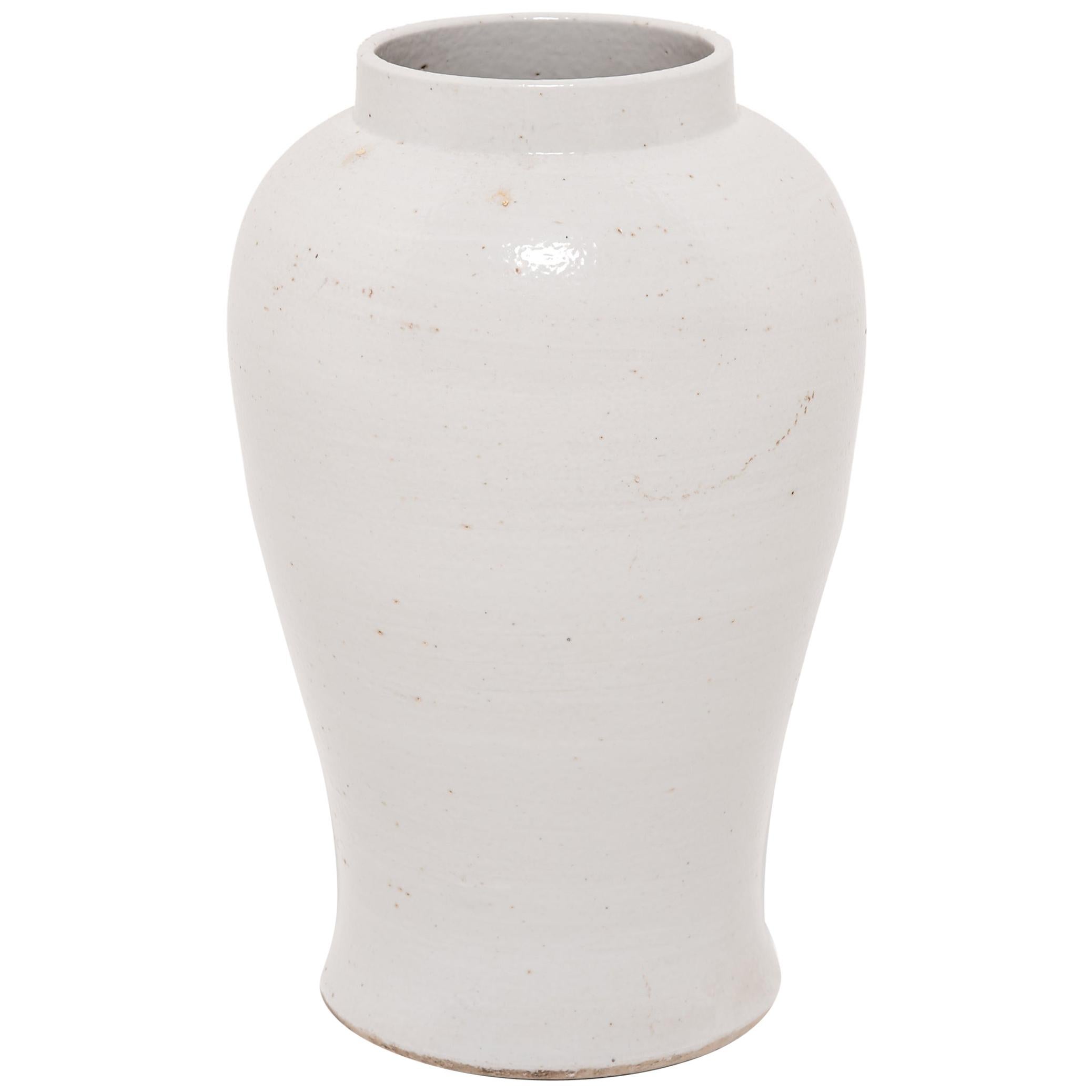 Chinese Cloud White Baluster Vase