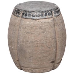 Chinese Clover Form Stone Drum