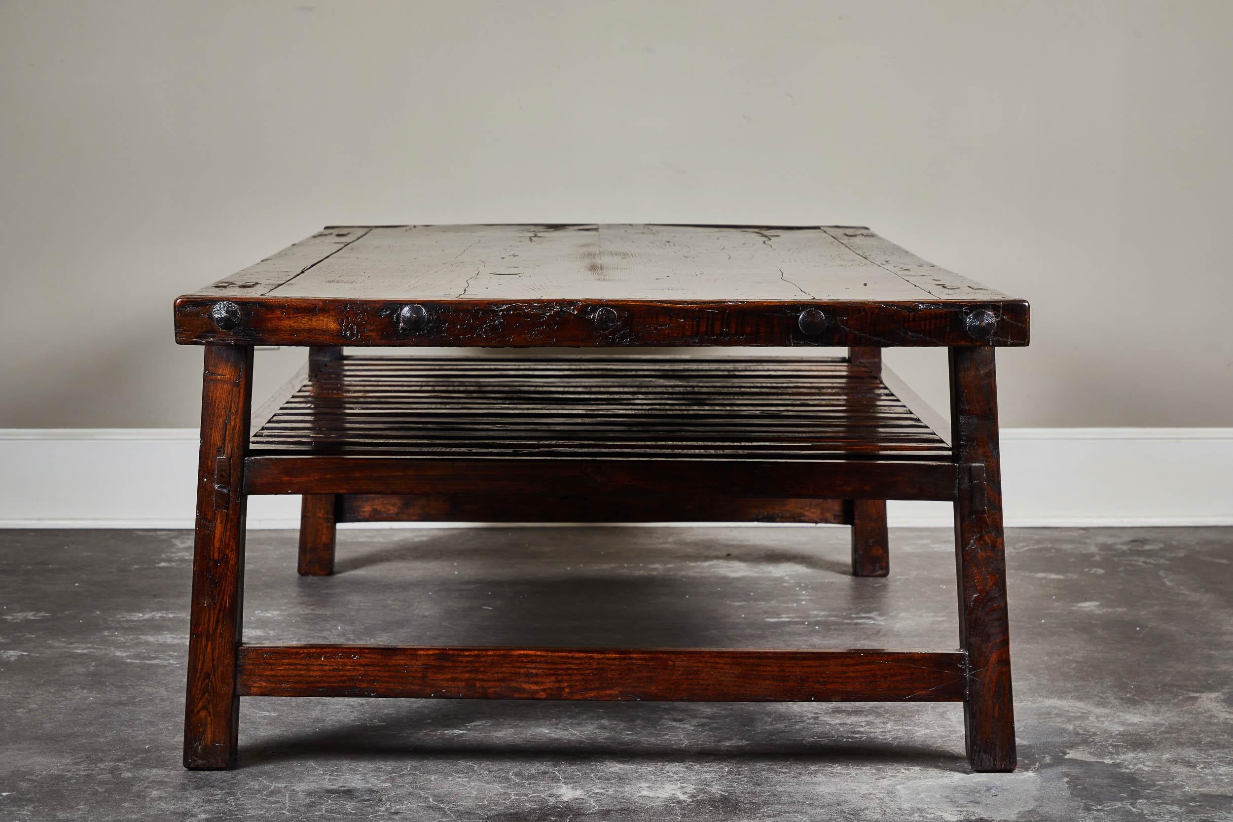 Chinese Coffee Table with Slatted Shelf 3