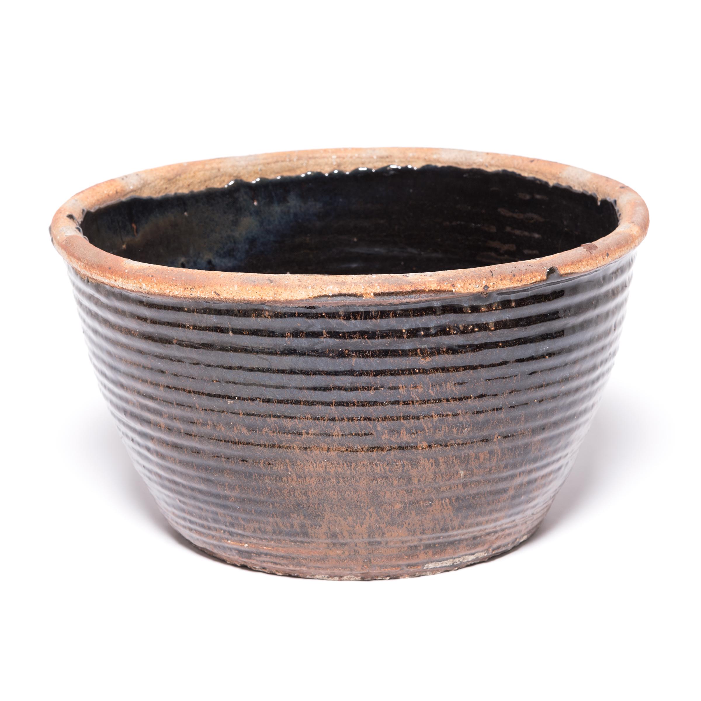 glazed coil pots
