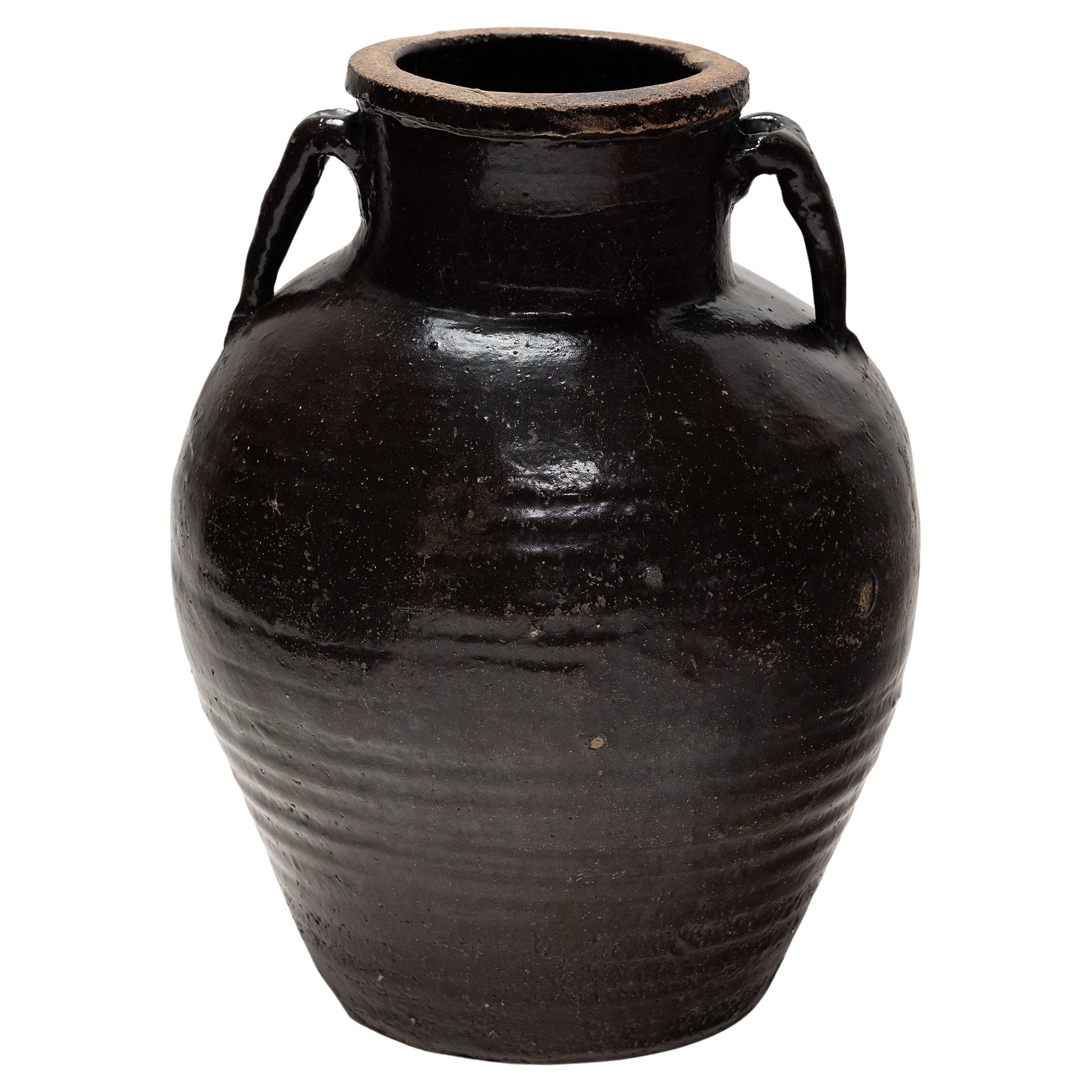 Chinese Coiled Pickling Jar, c. 1900 For Sale