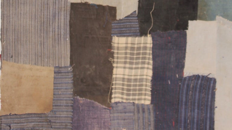 Chinese Collaged, Ge Ba Textile “Paintings” Made by Anonymous Women, 1950s In Good Condition In Santa Gertrudis, Baleares
