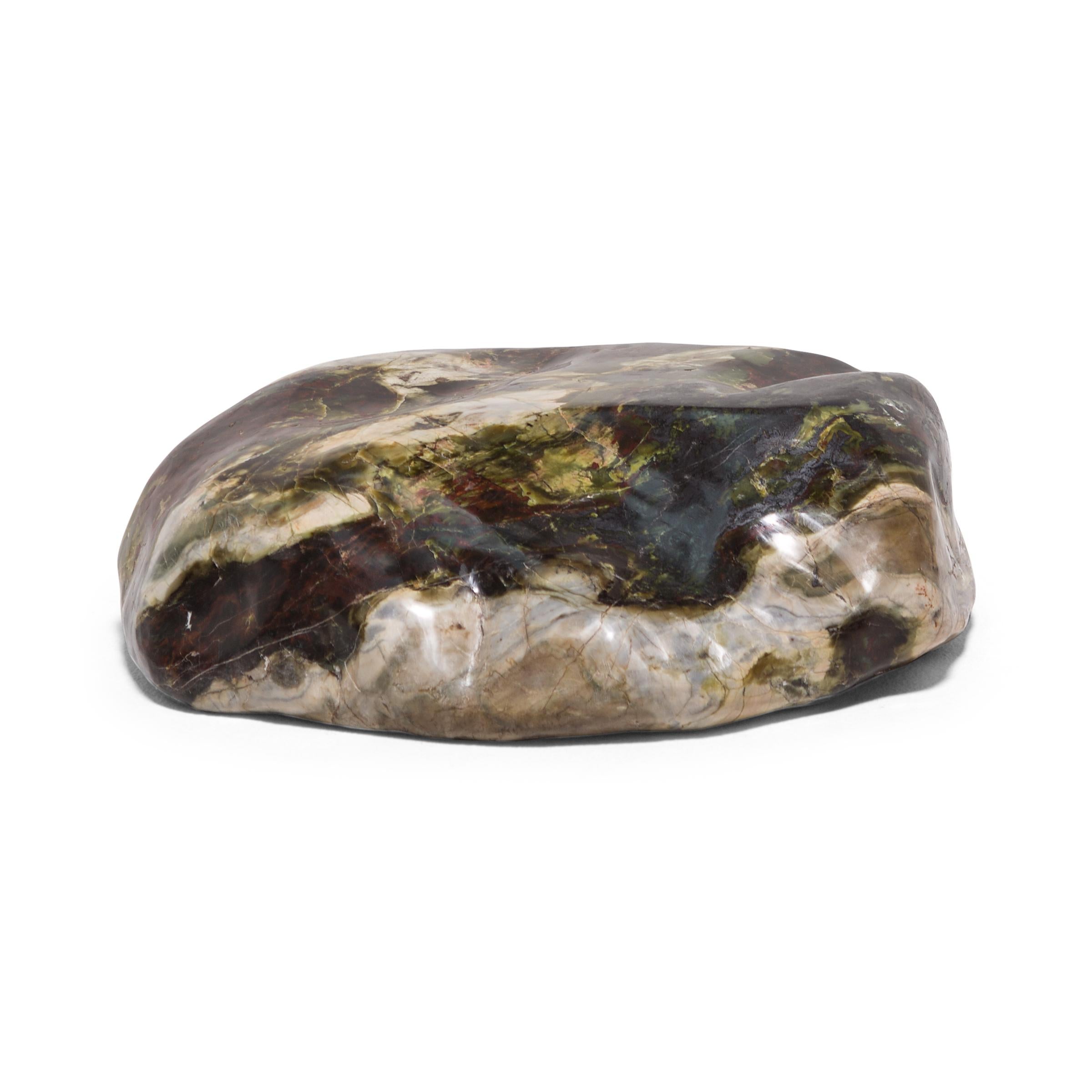 Contemporary Chinese Colorful Meditation Stone