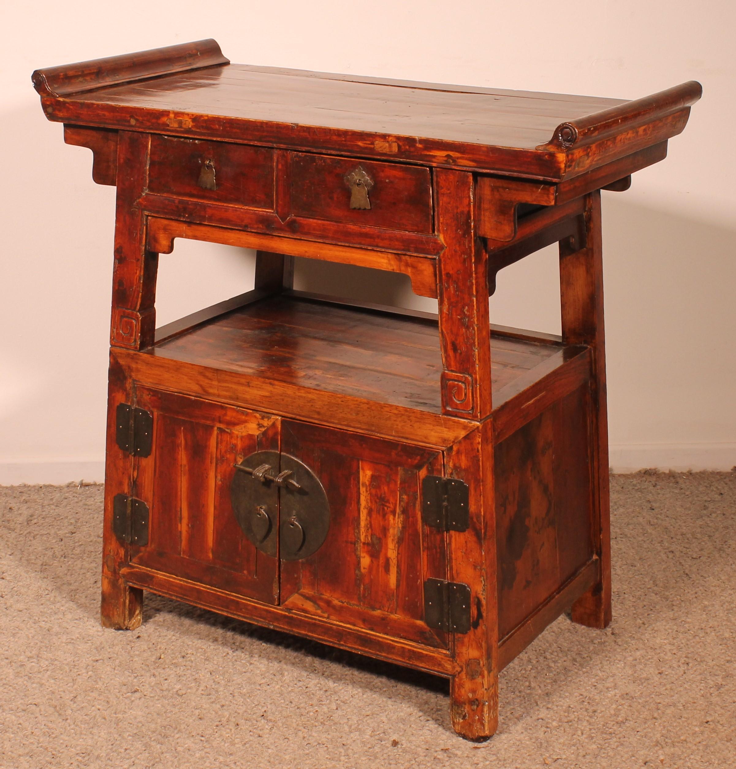 Wood Chinese Console From The 19th Century For Sale