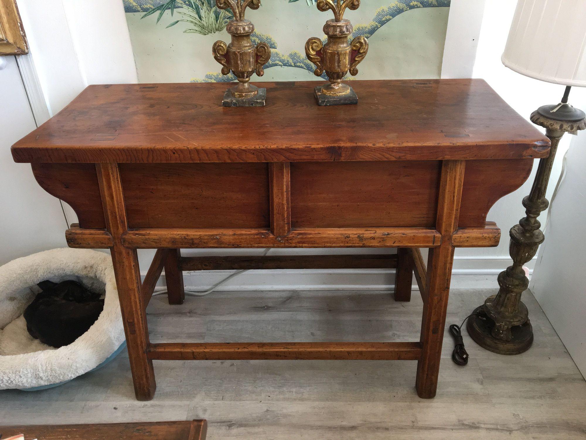 Asian Chinese Console or Wine Table, Kitchen Island -  19th Century