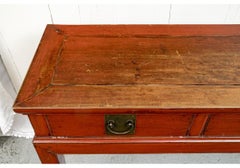 Chinese Console Table in Cinnabar Lacquer