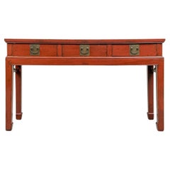 Chinese Console Table in Cinnabar Lacquer