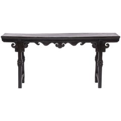 Antique Chinese Console Table with Carved Spandrels