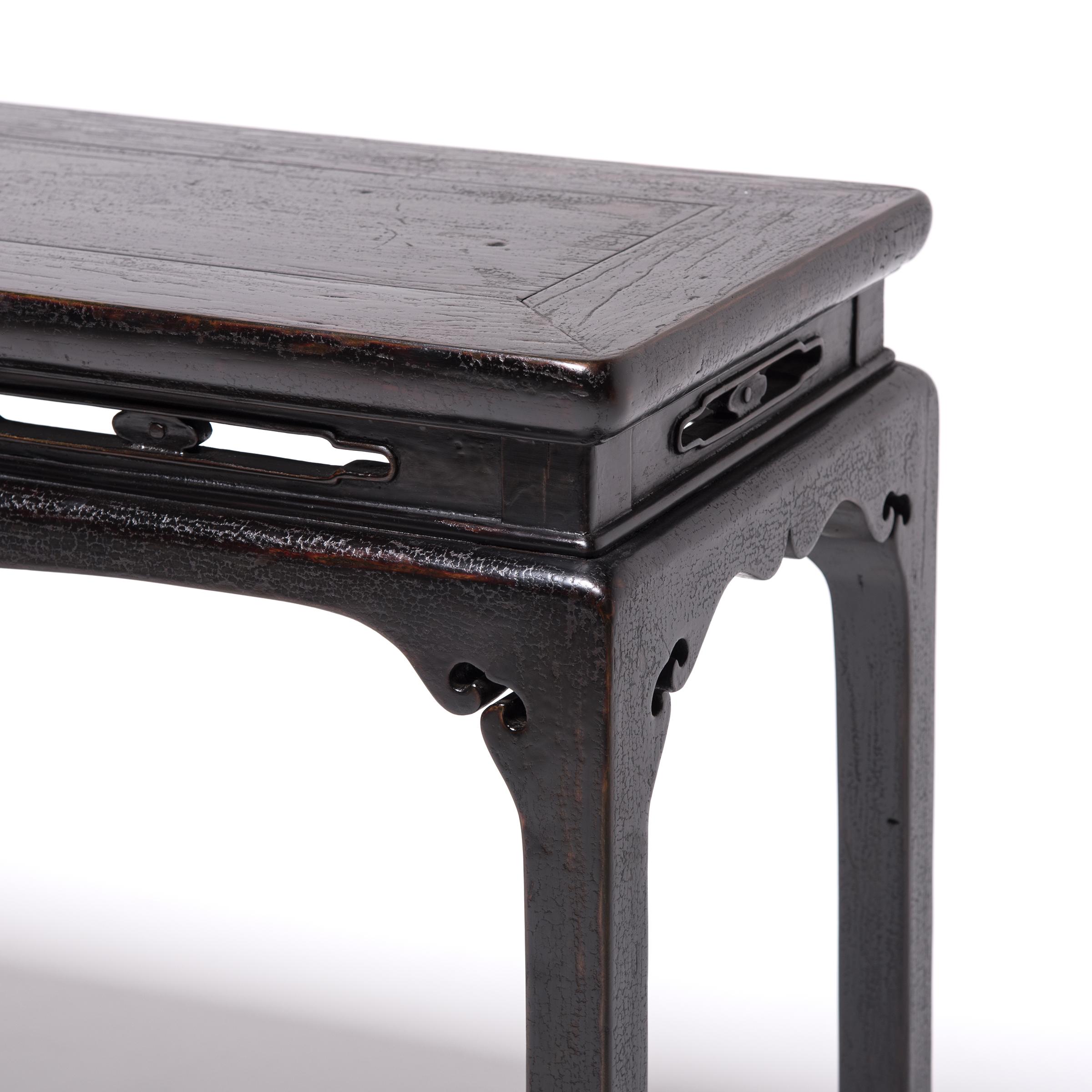 19th Century Chinese Console Table with Cusped Apron