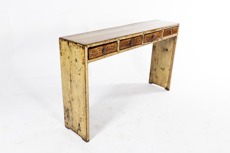 Chinese Console Table with Four Drawers at 1stDibs