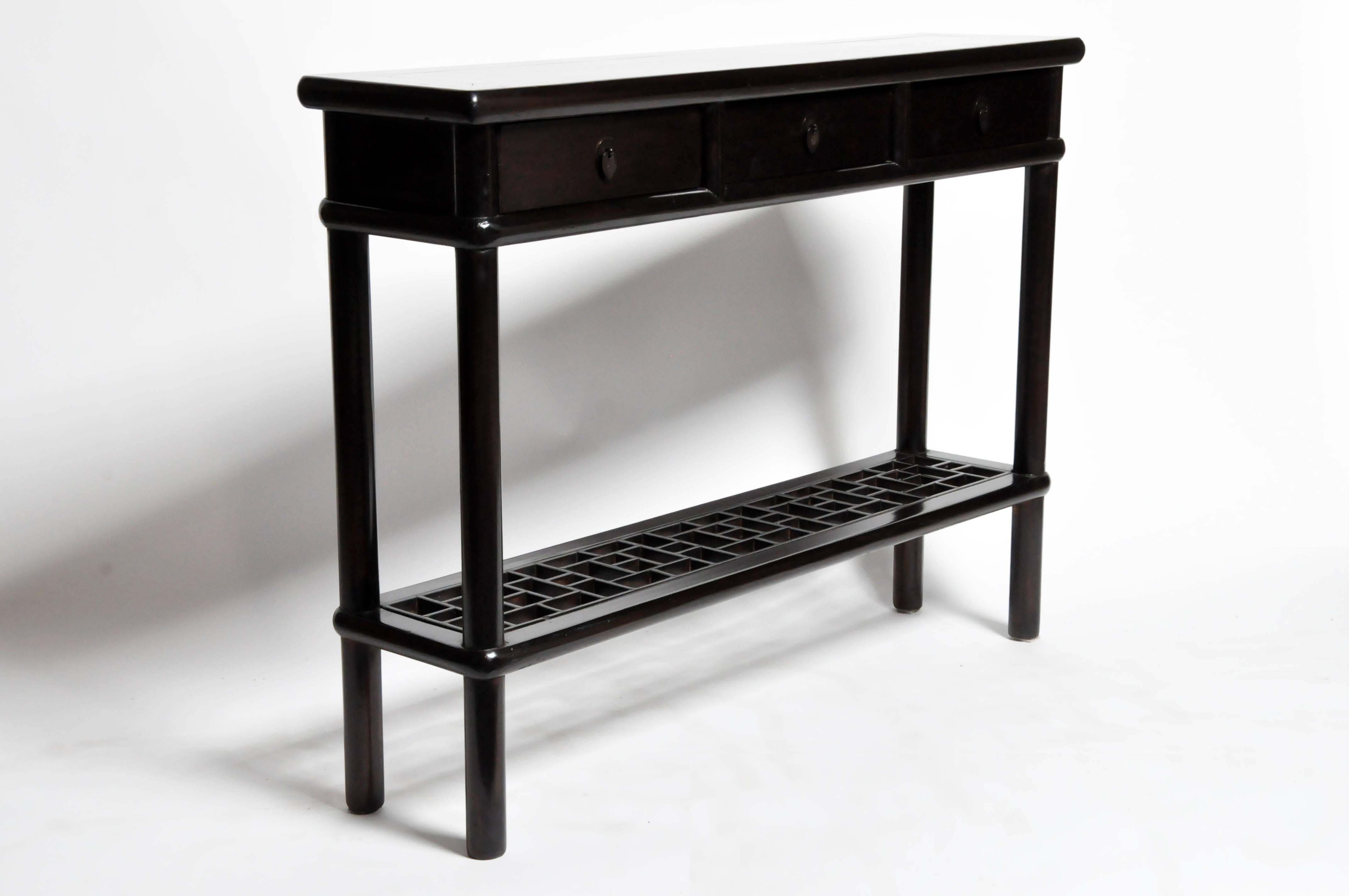 Contemporary Chinese Console Table with Three Drawers