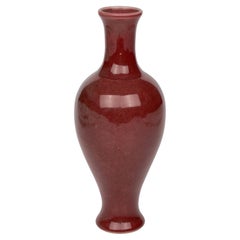 Chinese Copper Red Glazed Vase, Late Qing Period, Guangxu Era