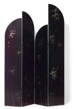 Chinese Coromandel 4-Fold Screen with Graduated Tiered Panels