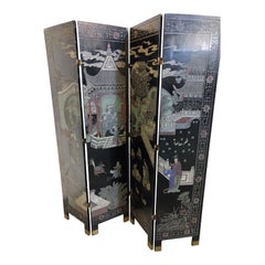 Chinese Coromandel 4-Fold Screens
