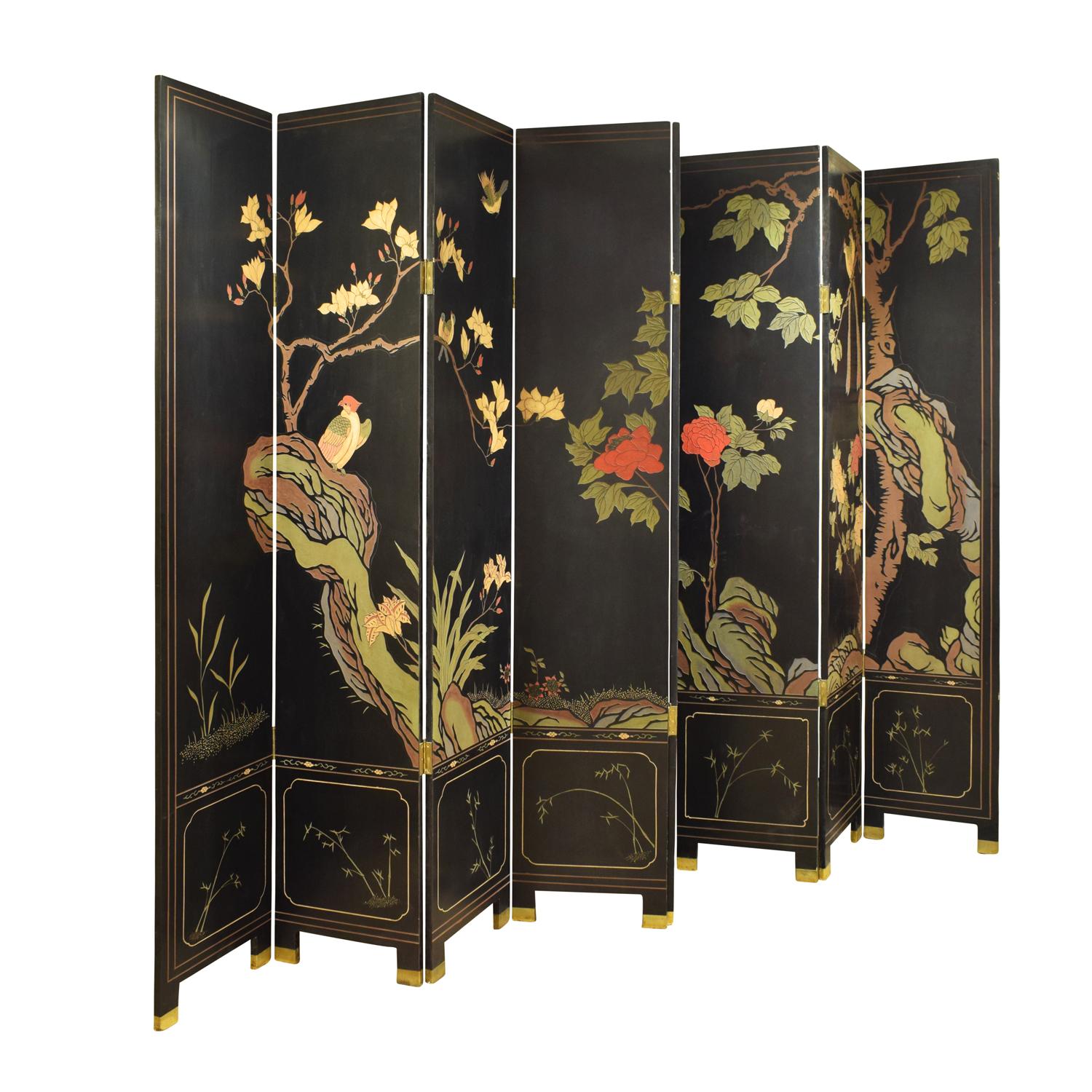 Other Chinese Coromandel Hand Carved Screen, 19th Century