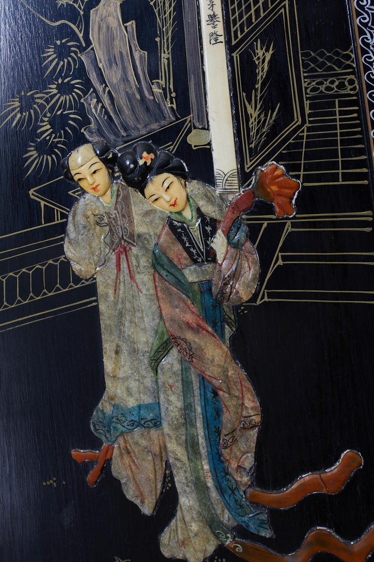 Chinese Coromandel Hardstone Panels at 1stDibs chinese wall panel