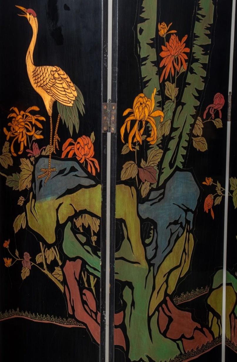 Chinese Export Chinese Coromandel Lacquer Eight Panel Screen