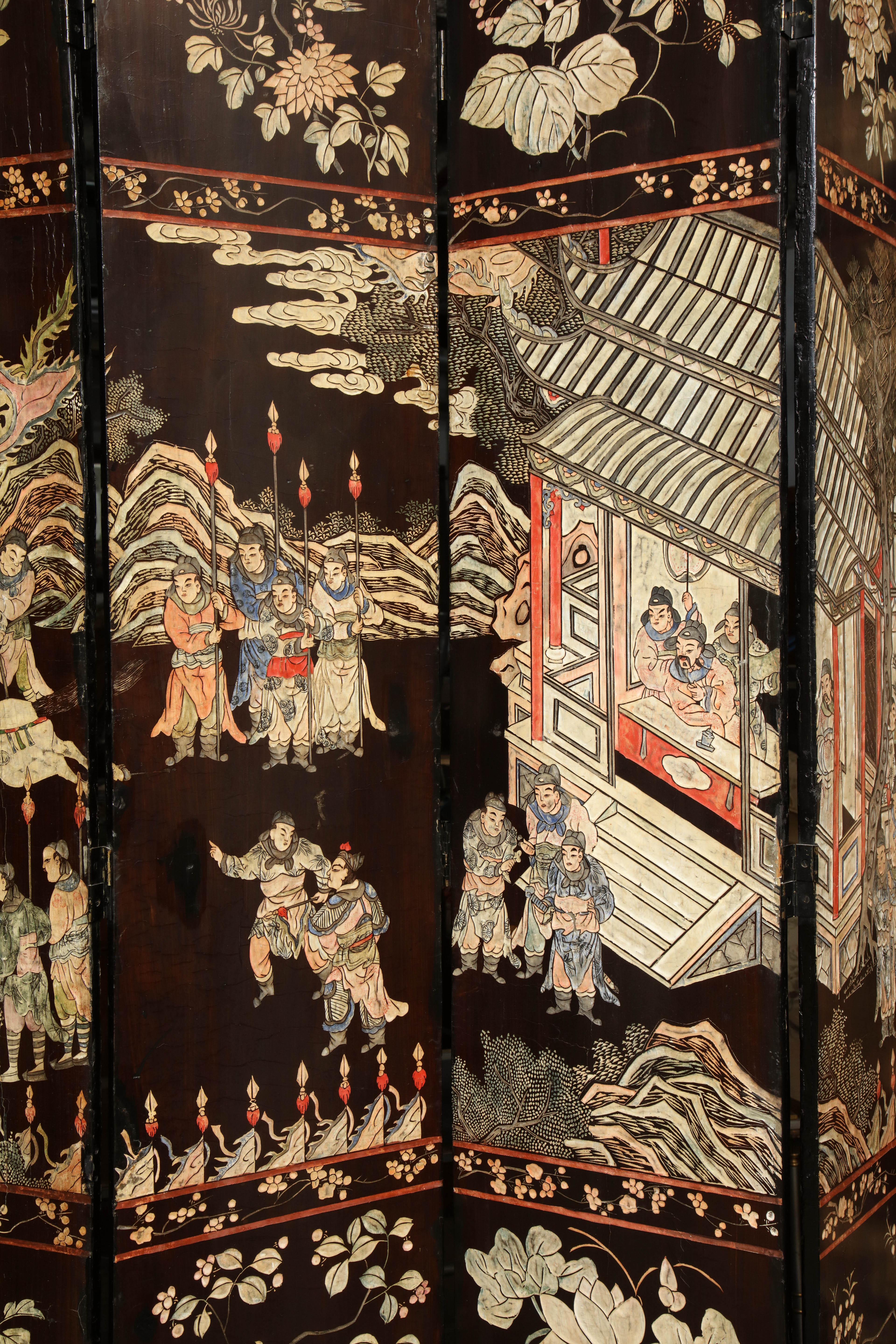 19th Century Chinese Coromandel Screen