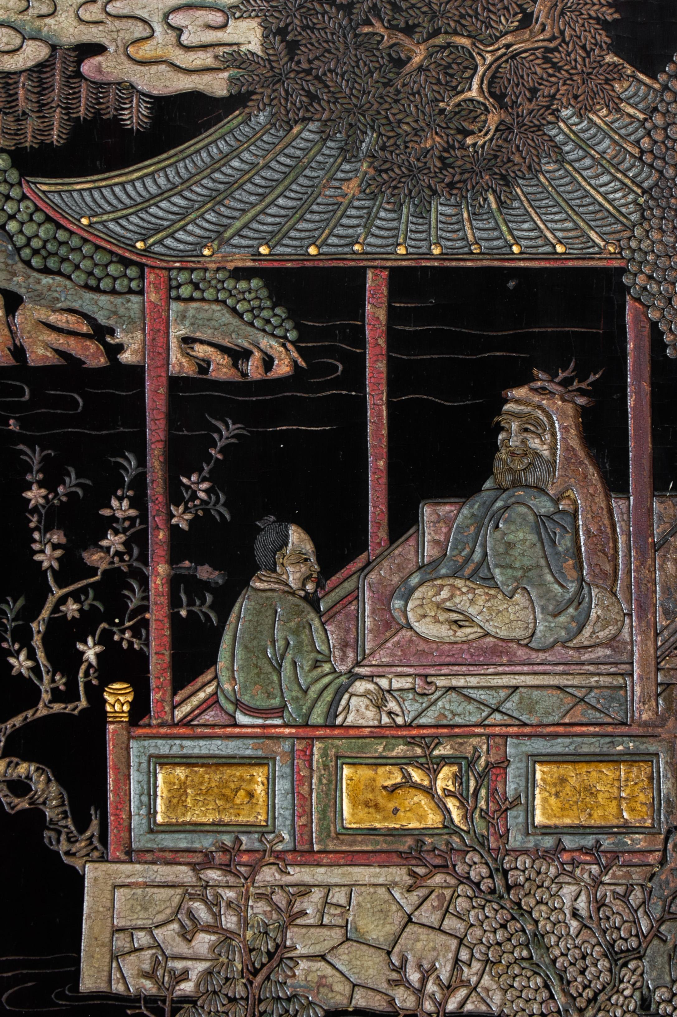 Chinese Coromandel Screen, Kanxi, circa 1700 1