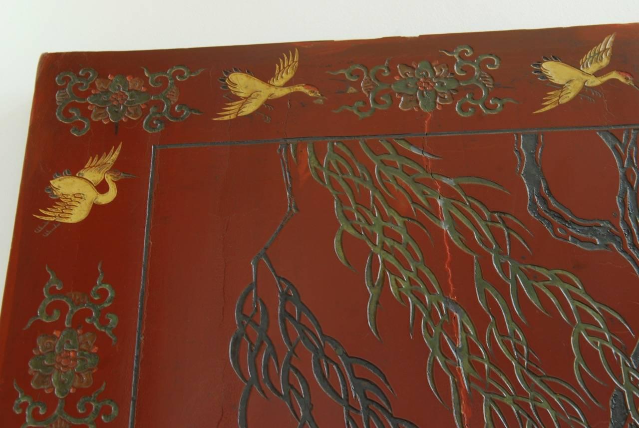 Chinese Coromandel Style Two-Sided Lacquer Screen 6