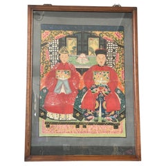 Vintage Chinese Couple Painting