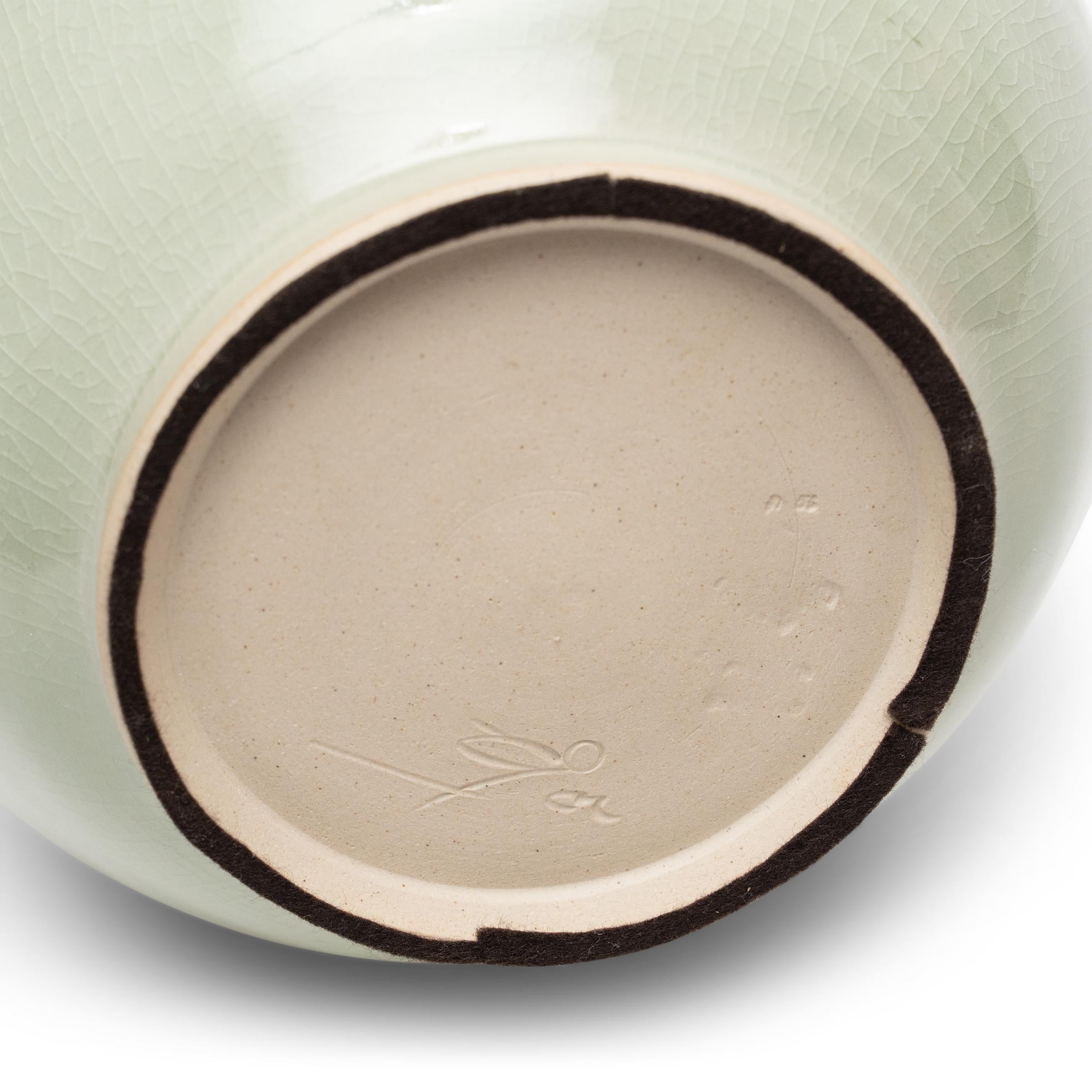 Porcelaine Vase poire céladon craquelé chinois en vente