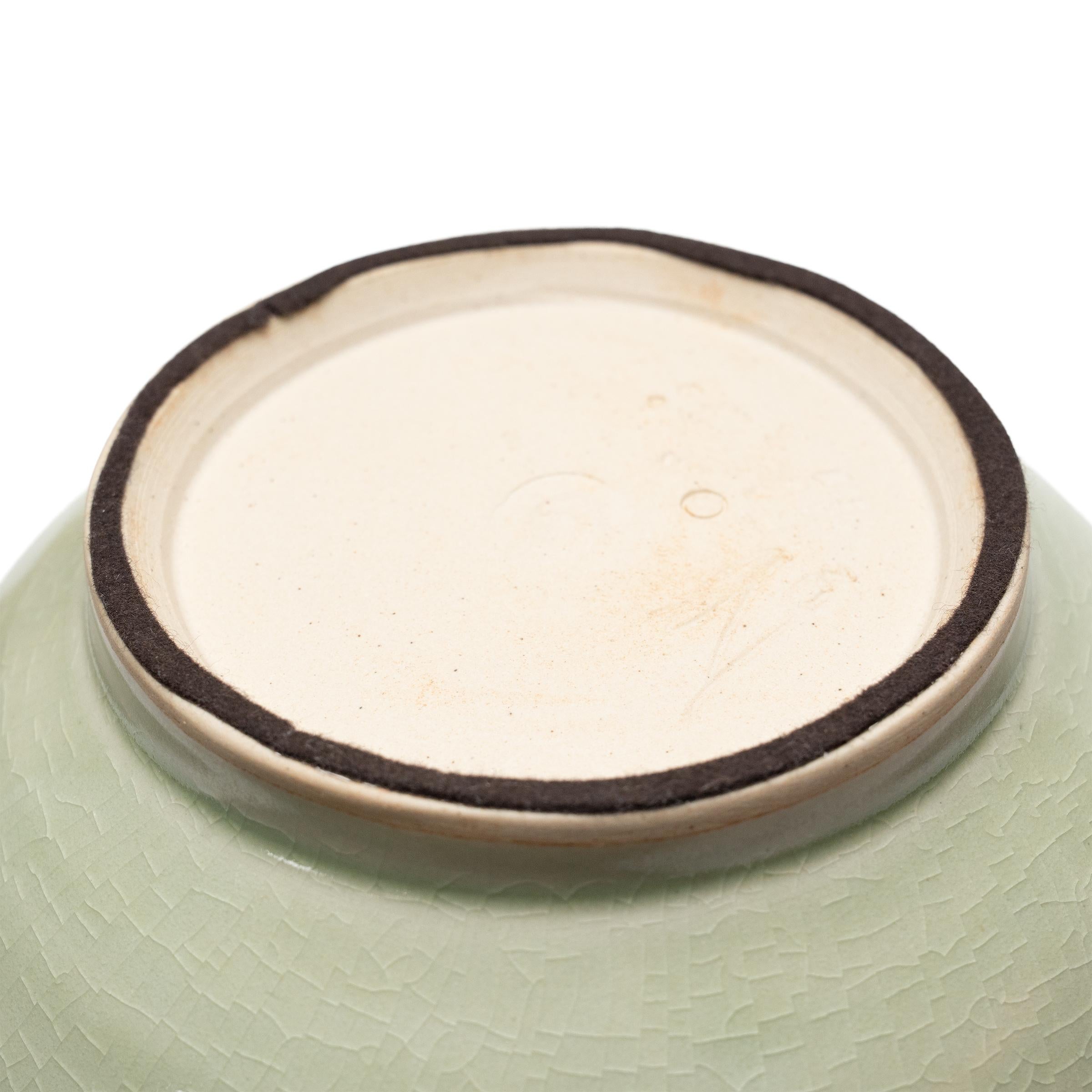 Porcelaine Vase poire céladon craquelé chinois en vente