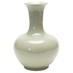 Chinesische Crackle-Celadon-Birnenvase