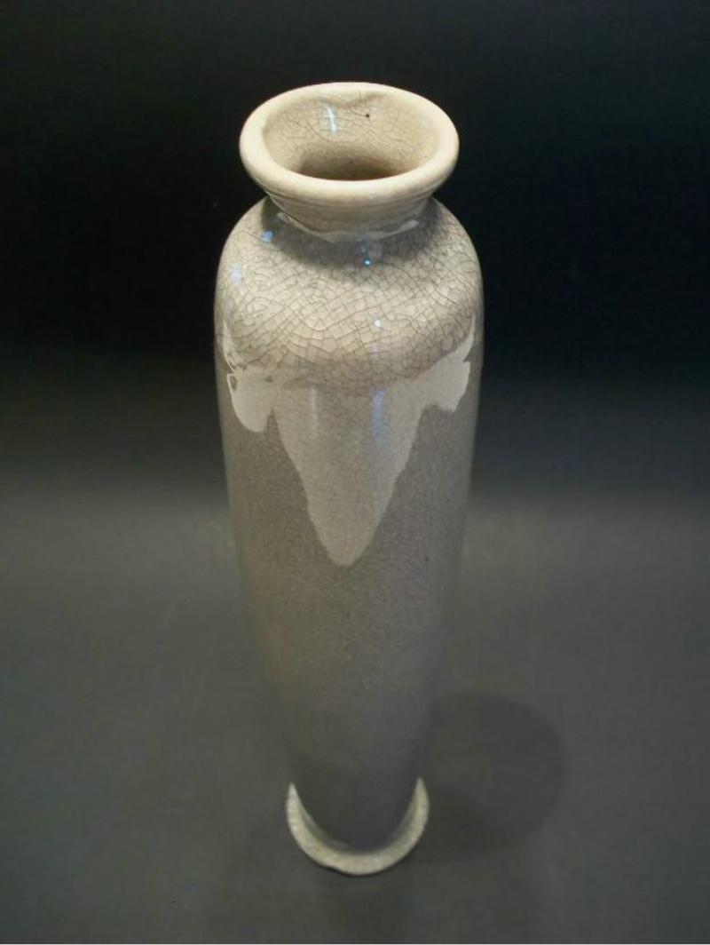 Cinese Vaso cinese in ceramica con smaltatura a crepe - Non firmato - Metà del XX secolo in vendita