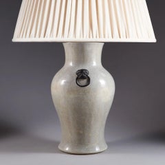 Chinese Crackle Glazed Vase Mounted as a Table Lamp, 19th Century