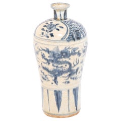 Chinese Crackled Blue and White Vase