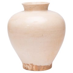 Chinese Crackled Crème White Vase, c. 1900
