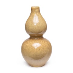 Chinese Crackled Double Gourd Hulu Vase
