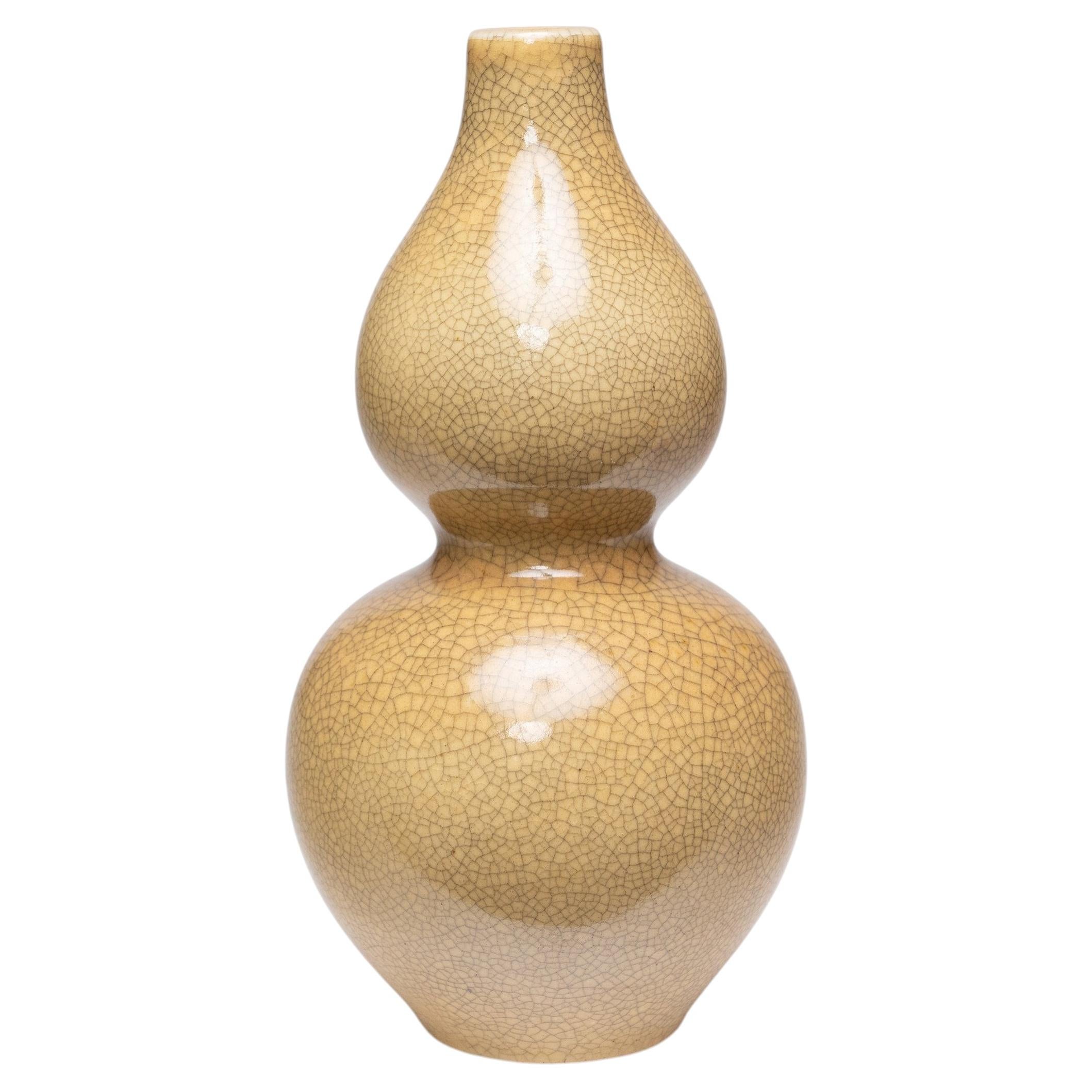 Vaso cinese a doppia zucca Hulu screpolata in vendita