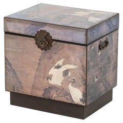 Chinese Crane and Bird Motif Chest