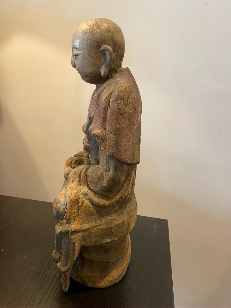 Hand-Carved Chinese Dainichi Buddha Figure