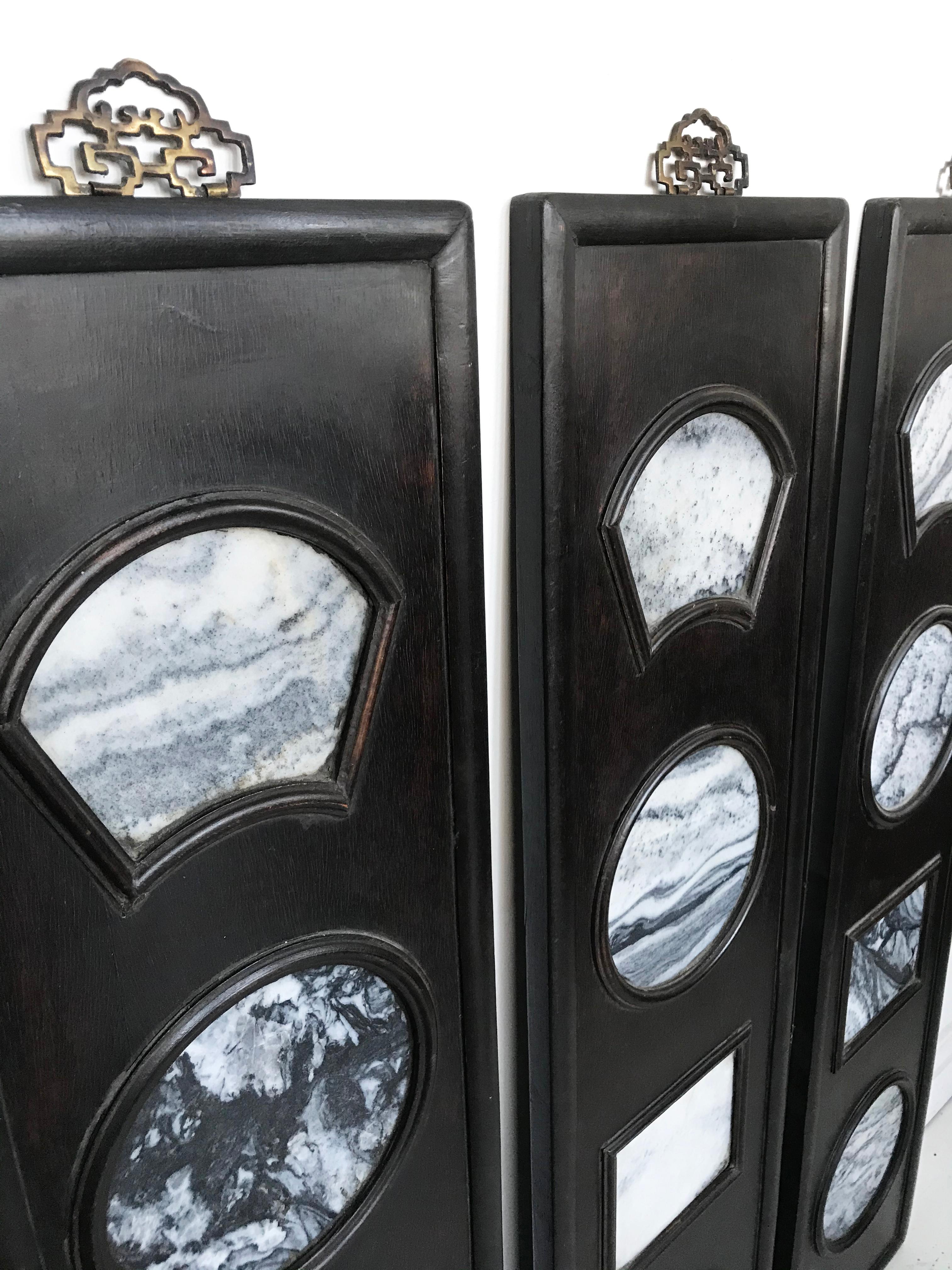 Chinese Stone Dali Panels In Fair Condition For Sale In Somerton, GB