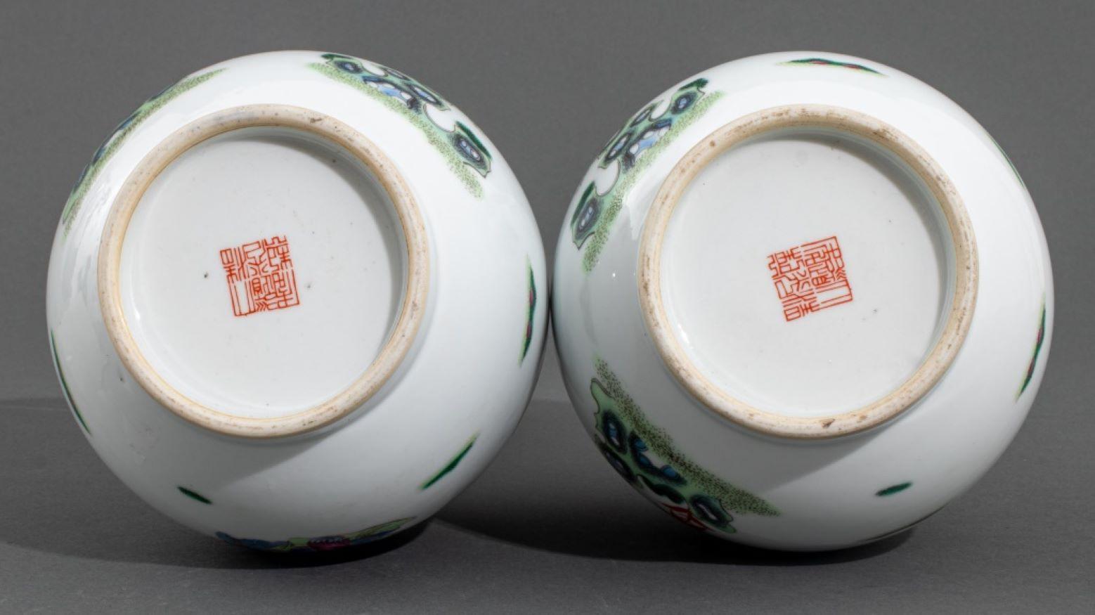 20th Century Chinese Daoguang Mark Immortal Vases, Pair