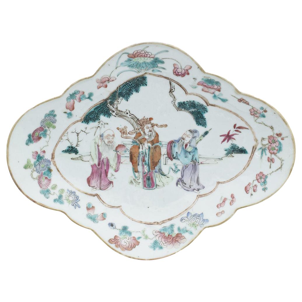 Chinese Daoguang Oval Tray, China, Early 20th Century